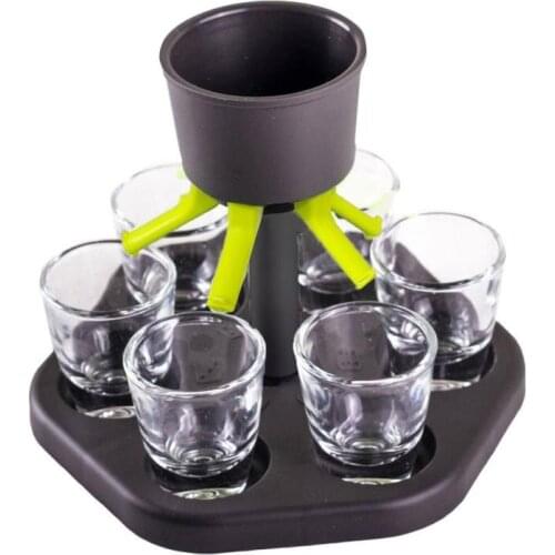 6 Shot Glass Games Dispenser Wine Whisky Beer Wine Liquor Dispenser Bar Accessories Party Games Drinking Tools Glass Dispenser