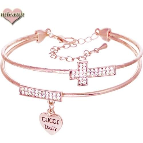 Bracciali Retro Bible Crystal Jewelry Sets Mujer Accesorios Luxury Couple Rose Gold Ofertas Relampago Bisuteria India 2021Gift
