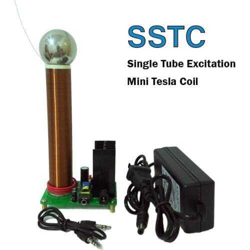 Mini Tesla Coil Plasma Speaker Arc loudspeaker music tesla coil Wireless Transmission Test SSTC
