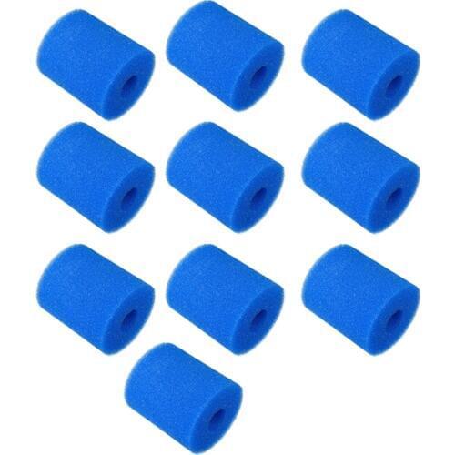 10PCS Swimming Pool Accessories Filter Sponge Replacements for Intex Type H Washable Reusable Filter Foam Sponge Cartridge