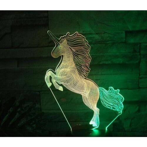 Creative Visual New strange lampTouch Charging 3d lamp Christmas decorative lights 7 color change Childrens room 3D light