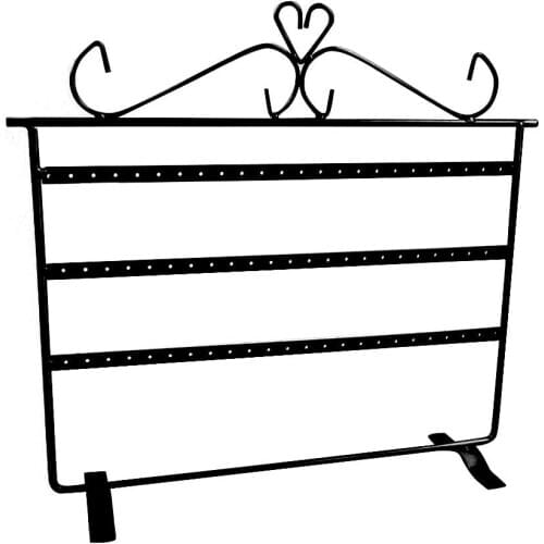 HOT SALES！！！New Arrival 72 Holes Metal Earring Necklace Display Holder Jewelry Stand Rack Organizer