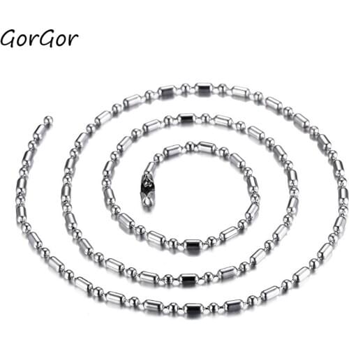 GorGor Necklace Unisex Stainless Steel Bamboo Joint Used for Matching Chain Simplicity Individuality Accessories NC-001