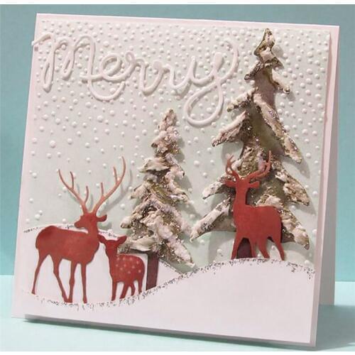 Three Christmas deers Metal Cutting Dies Scrapbooking Photo Album Embossing Paper Card Making Decor Die 2021 New