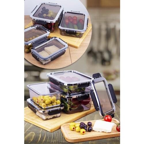 Vacuum Ziplock Storage Container 4 Piece kitchen mother seasoning set salt shaker pepper shaker tableware wooden bamboo