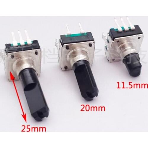 ZJC12 Vertical Type with Push Switch Half Shaft D Handle Stepless Rotary Encoder Pulse Frequency Converter Mixer Accessories