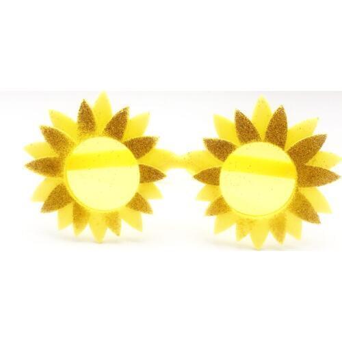 Funny Sunflower with Glitter Costume Glasses Wedding Party Sunglasses Decoration Costume Glasses Beach Party Photobooth Props