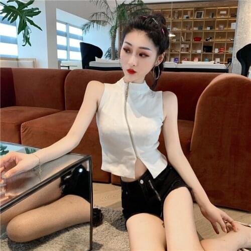 Woman TShirts Design T-shirt Summer Small Sling Vest Sleeveless Top For Women Crop Top Mujer Camisetas