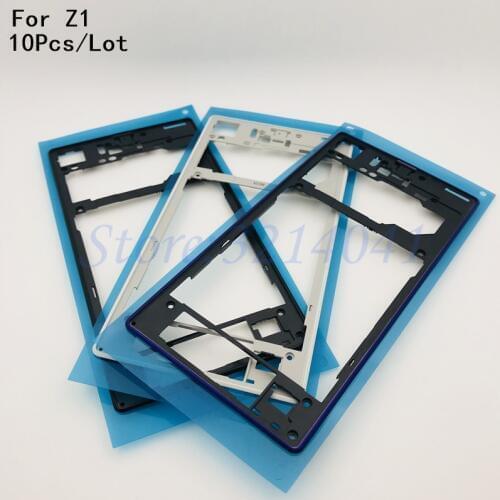 10Pcs/Lot Good quality New Replacement Housing Plastic Back Middle Frame Back Cover Frame For Sony Xperia Z1 L39H C6902 C6903