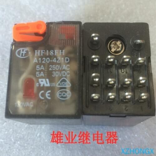 Hf18fh a120-4z1d 120ac 14 pin relay my4-02