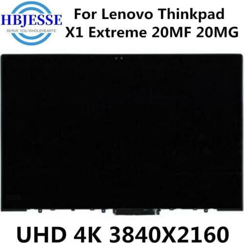 15.6" UHD 3840X2160 LCD ScreenTouch Digitizer Assembly replace 01YU648 00NY694 for Lenovo Thinkpad X1 Extreme 20MF 20MG Laptop
