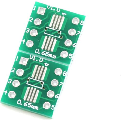 20pcs SOP8 TSSOP8 SSOP8 to DIP8 Transfer Board DIP Pin Board Pitch Adapter