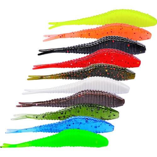 2019 BattleBass Silicone Soft 10 pcs / lot 6cm Wobblers Bait Softbait Fishing Baits Easy Shiner 1.5g 10 Colors Available
