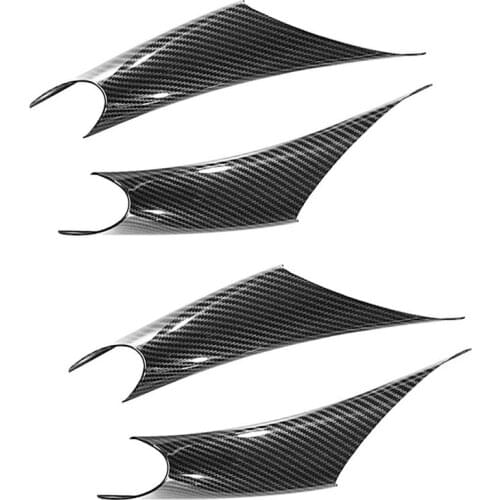 4PCS Car Inner Door Pull Handle Protective Cover for 3 4 Series GT F30 F35 F32 F36 Accessories Carbon Fiber Style