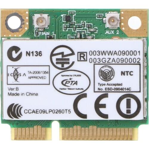 AR5B93 AR9283 Half Height Mini PCI-E Wireless Wlan WiFi Card 300Mpbs For Atheros