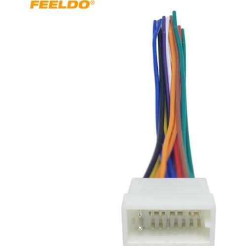 FEELDO Car 16pin Wire Harness Plug Cable Female Connector For MITSUBISHI/GALANT Clarion Car Radio Stereo #1670
