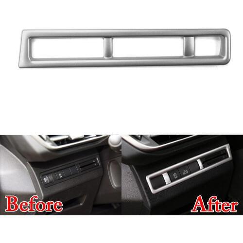 BBQ@FUKA 1pc ABS Chrome Left Head Light Switch Button Trim Cover Matte For 2017 Peugeot 5008 Decorative Car-styling Accessories