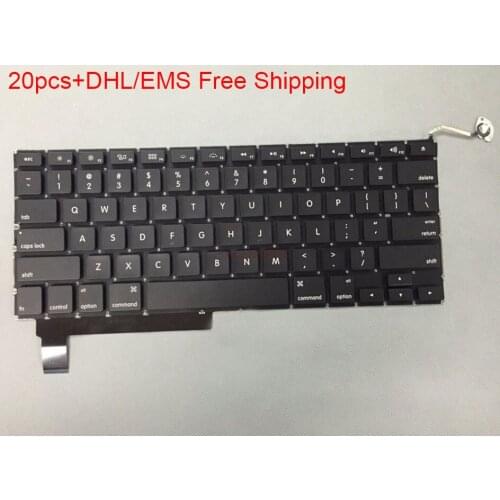 Free DHL/EMS! 20pcs/lot Brand New Keyboard For Macbook Pro 15.4" A1286 US Keyboard Replacement 2009-2012