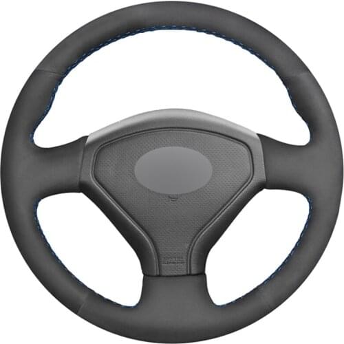 Black Suede DIY Car Steering Wheel Cover for Subaru Legacy Forester Outback Impreza WRX 2003-2007 Saab 9-2X 2005 2006