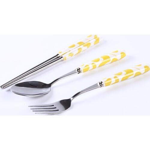 Baby Feeding Spoon Fork Set Stainless Steel Toddler Infant Tableware Flatware Kids Cutlery With Ant-Dust Box