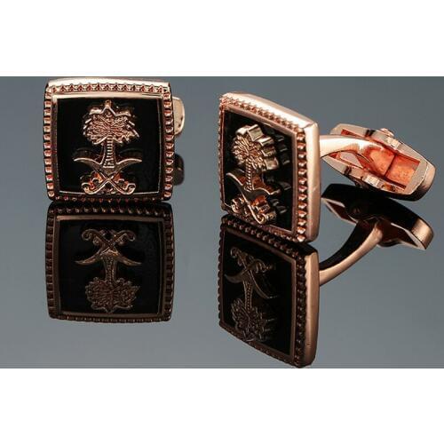 DY New high-end brand luxury design rose golden flower Cufflinks Mens French shirt Cufflinks free shipping