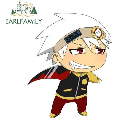 EARLFAMILY 13cm x 12cm for Soul Eater Car Stickers RV JDM Decal Trunk Motorcycle Windshield Campervan Decals Occlusion Scratch