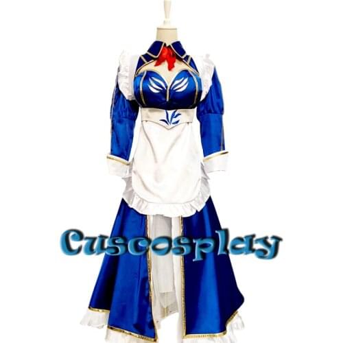 Fate/Grand Order FGO Saber Lancer Arutoria Pendoragon Cosplay Costume The Maid Outfit Halloween Costume for women customized