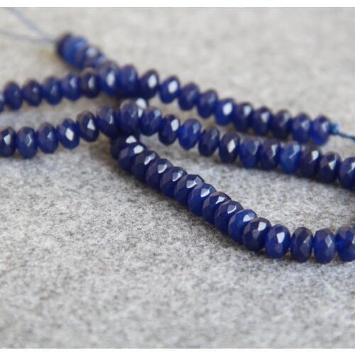 6*8mm Faceted Dark Blue Accessory Part Beads Abacus DIY Beads Stone For Necklace Bracelet 15inch Jewelry Making Design Wholesale
