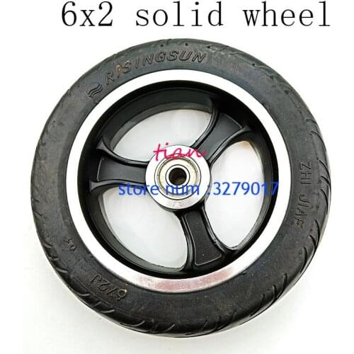 Good Quality 6 Inch Electric Scooter Solid Tyre with High Performance Wheel 6x2 Solid Tire Wheel Hub Fast Wheel