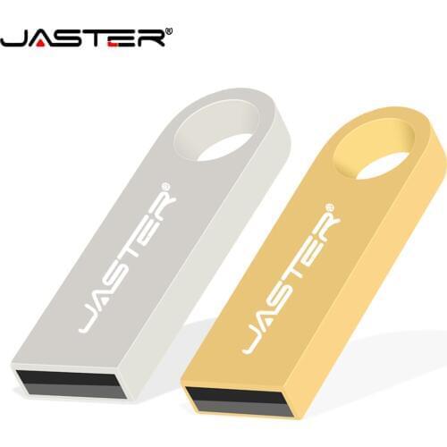JASTER mini metal usb flash drive 64GB 32GB 16GB 8GB 4GB pen drive pendrive waterproof metal silver u disk memoria cel usb stick