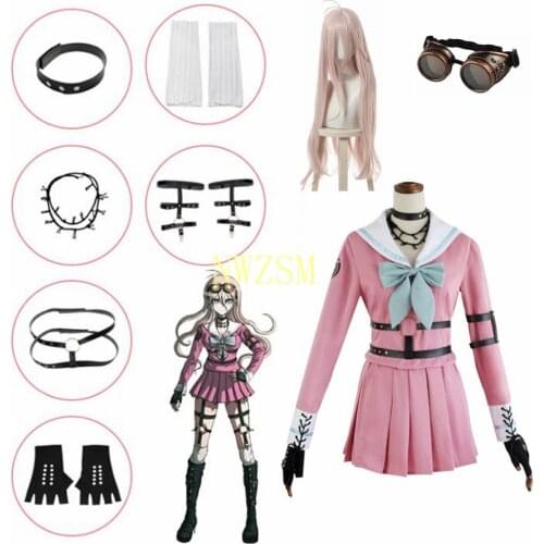 Halloween party cosplay costume Danganronpa V3 Miu Iruma Cosplay Costumes Women Dress Girls Uniforms clothing