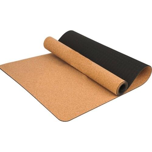 183x68x5mm Natural Cork TPE Yoga Mat Non-slip Pilates Pads For Gym Fitness Training High End Yoga Mat
