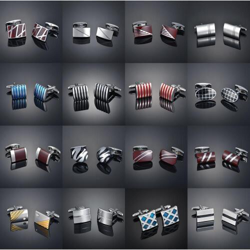 Light luxury shirt Cufflinks mens shirt cuffs nail French stripe button custom dress wedding business mens suit sleeve