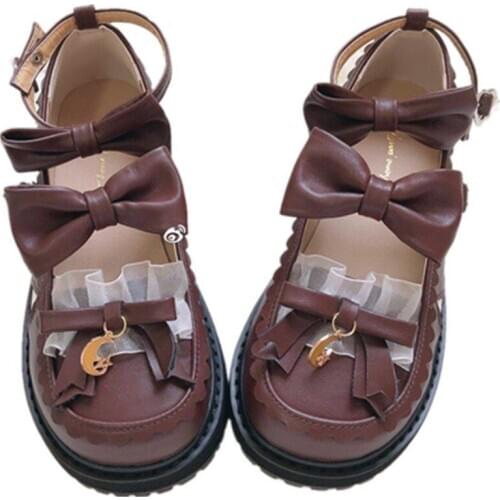 Sweet Loli Girls Female Kawaii Tea Party Japanese Cute Anime Harujuku Flats Jk Cosplay Uniform Lolita Shoes Feminine Platform