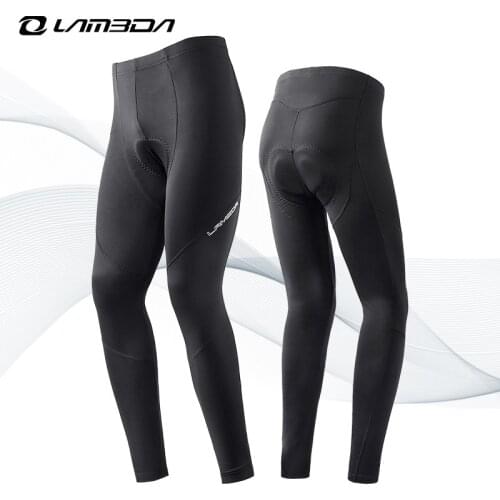 LAMEDA Men Long Cycling Pants Fall/Winter Outdoor Cycling Pants Silicone Sponge Cycling Tights Reflective With Fleece Lining