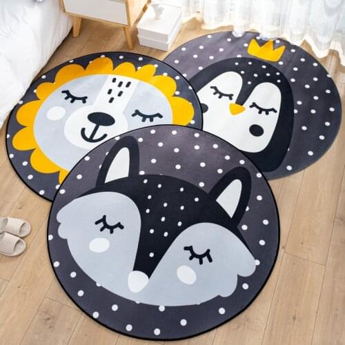 Anti-slip Baby Play Mat Pad Newborn Infant Crawling Blanket Animal Playmat Round Carpet Floor Rug Kid Children Room Nordic Decor