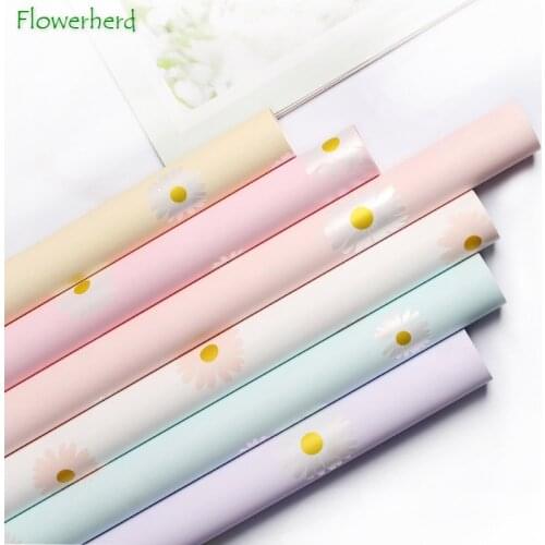 Daisy Printed Flower Bouquet Wrapping Paper Creative Florist Bouquet Craft Paper Tissue Paper Clothing Gift Packing Paper