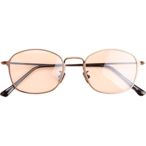 Metal Oval Optical Glasses For Men Fashion Design Blue Gun Coffee Clear Lens Myopia Eyewear Glasses Frame oculos de sol feminino