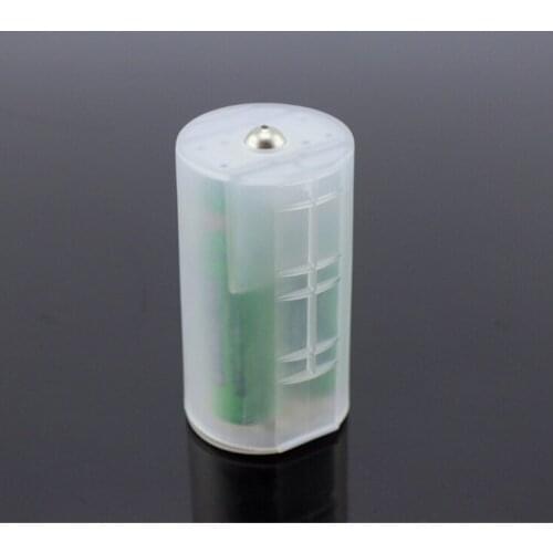 Excellent Quality 1pcs 2 AA To D Size Battery Holder Conversion Adapter Switcher Converter Case White Wholesale Price