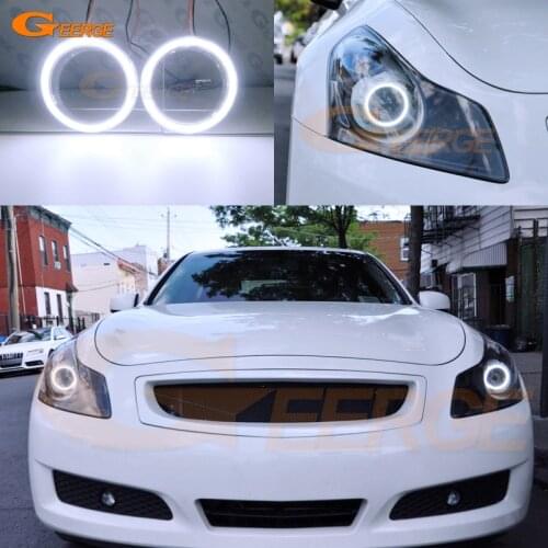 Excellent COB led angel eyes halo ring Ultra bright Day Light For INFINITI G35 G37 2007 2008 2009 XENON HEADLIGHT
