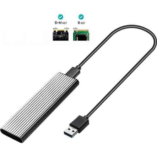 M.2 NGFF SSD 6Gbps to USB 3.1 Type-C Converter Adapter Enclosure Case Solid State Hard Disk Box