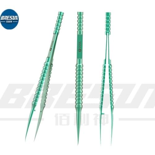 MA ANT 2UUL Fingerprint Flying Line Tweezers, Titanium Alloy 0.1mm Fine-Point Curved Tweezers Can Be Used For Microscopes