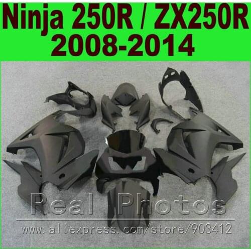 Flat matte black Kawasaki Ninja 250r green white Fairings EX250 year 2008 - 2014 ZX 250 fairing kits parts R9L9