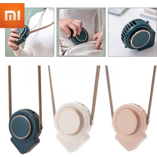 Xiaomi Portable Hanging Necklace Fan USB Charging Small Air Cooler Multipurpose Summer Cooling Tool for Home Office Outdoor