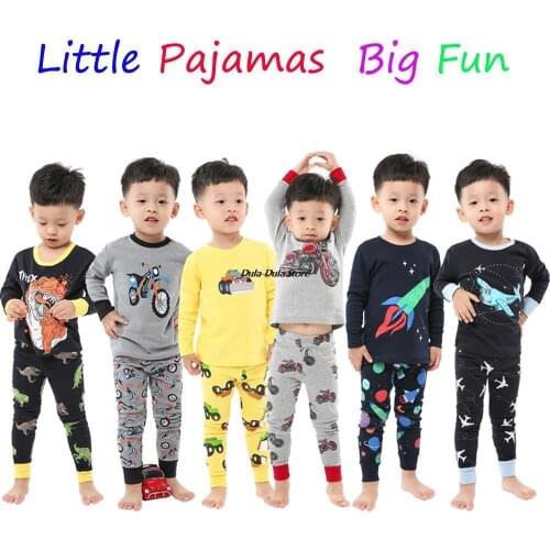 Casual Children Sleepwear Cotton Baby Boys Pajama Cartoon Toddler Girls Homewear Comfortable Kids Pyjama Full Sleeve Nightwear