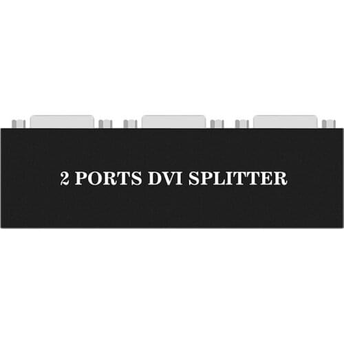 DVI Video Splitter Box 1x2/ 1x4 Splits 1 Video Signal into Multi Monitors 1080p Digital HD DVI Splitter-Black