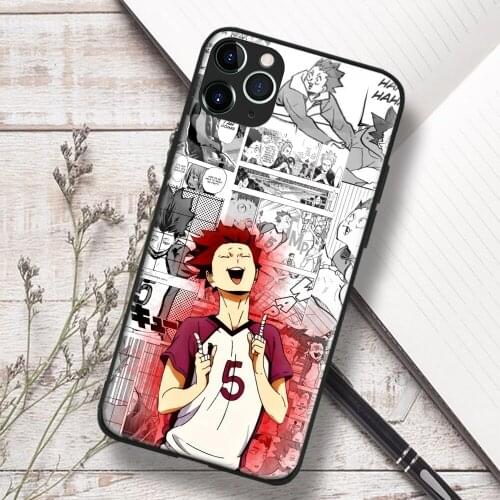 Satori Tendo Haikyu!! anime Soft TPU Glass Phone Case for IPhone SE 6s 7 8 Plus X Xr Xs 11 12 Mini Pro Max Samsung