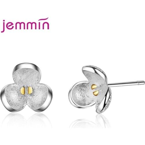 High Quality Women Fashion Stud Earrings Wedding Party Jewelry Flower Cubic Zircon Earrings Brincos Bithday Gift