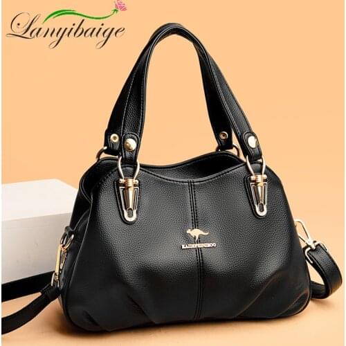 2021 New Women Soft PU Leather Handbags Large Capacity Shoulder Messenger Bags Luxury Handbags Women Bags Designer Tote Bag