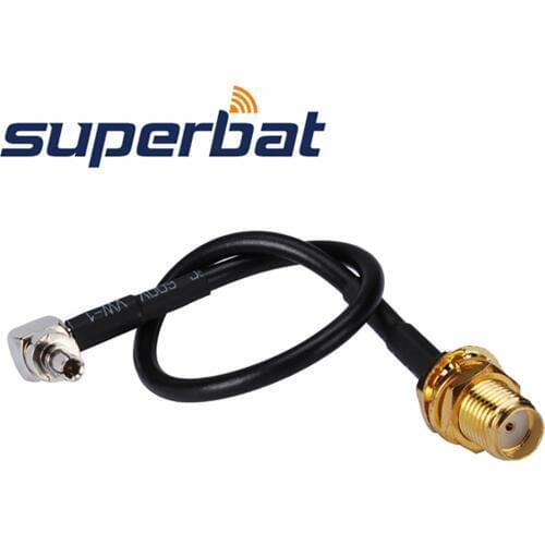 Superbat Huawei CRC9 to SMA Female Jack Bulkhead Mobile Broadband Antenna RF Coaxial Cable RG174 30 cm